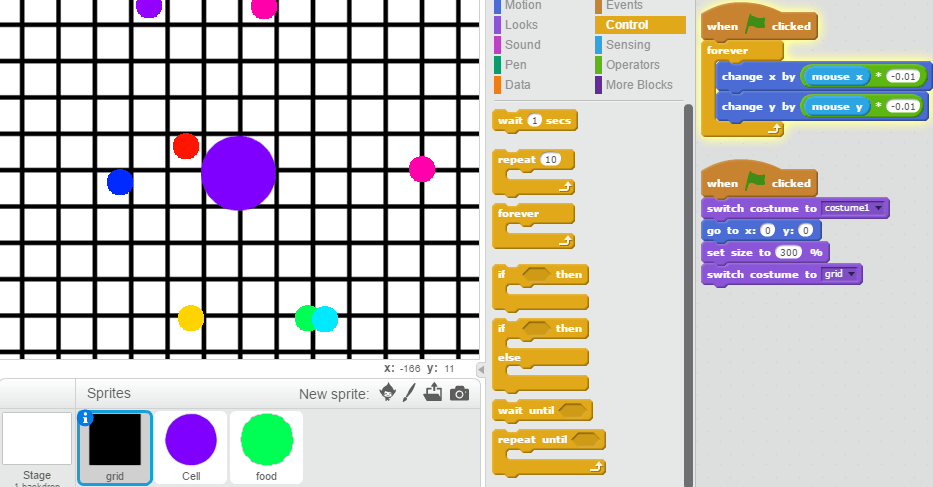 Agario on Scratch. 
