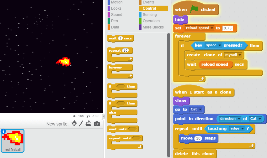 Space shooter on Scratch. 