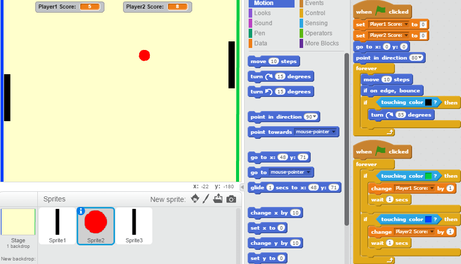 How to make 2-Player Pong on Scratch!